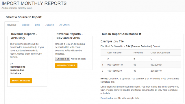 Importing Sub-ID Revenue for Delayed Data